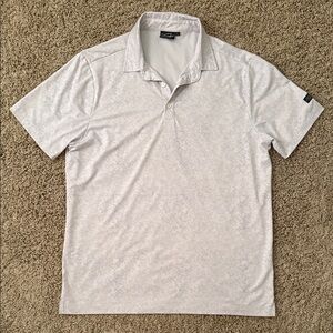 Sunday Swagger Light Gray Geometric Shape Men's Polo Shirt